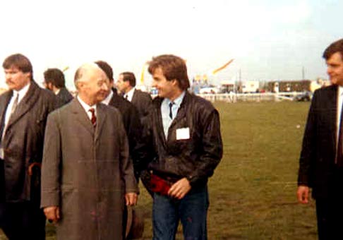 S Alexandrom Dubčekom pred návštevou pápeža v roku 1990.