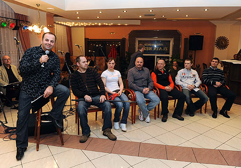 Veselá talkshow so známymi osobnosťami v hoteli Pod zámkom v Bojniciach pre spoločnosť Isover. 21.1.2010 Bojnice.